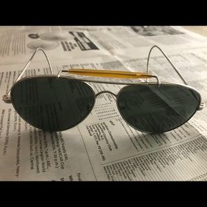Vintage Aviator Sunglasses With Around Ear Grips